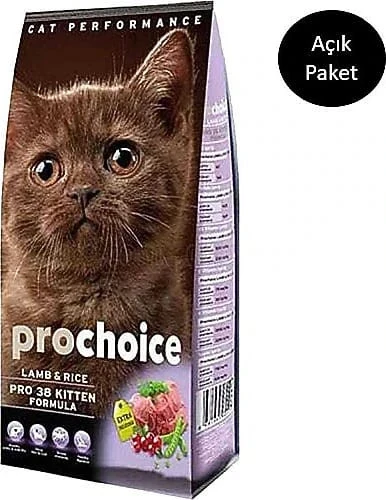 Prochoice Pro 38 Kitten Kuzu Etli 2 kg Yavru Kedi Maması - Açık Paket ürün görseli 1