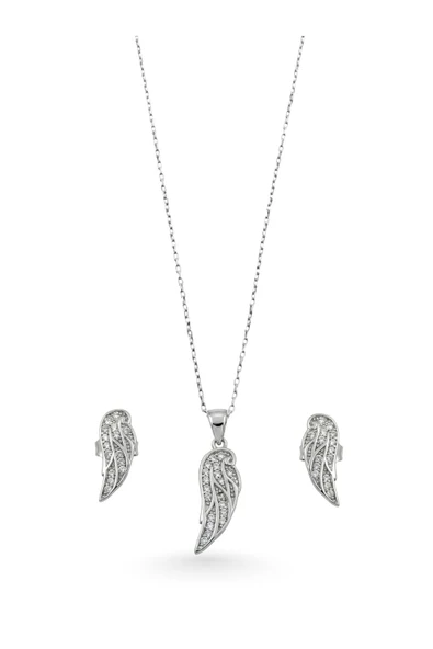 Işıltılı Melek Kanadı Gümüş Set&Takım ürün görseli 1