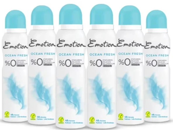 Emotion Ocean Fresh Kadın Deodorant 150 ml (6 adet) ürün görseli 1