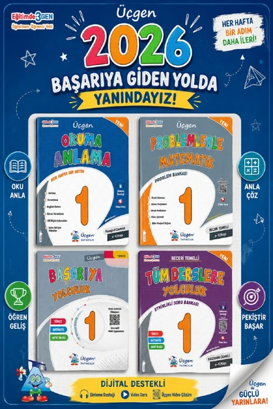 1. Sınıf Üçgen 4lü Kitap Seti ürün görseli 1