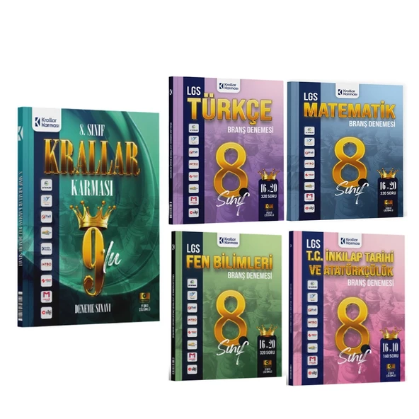 Krallar Karması 8. Sınıf LGS Deneme Seti 5 Kitap ürün görseli 1