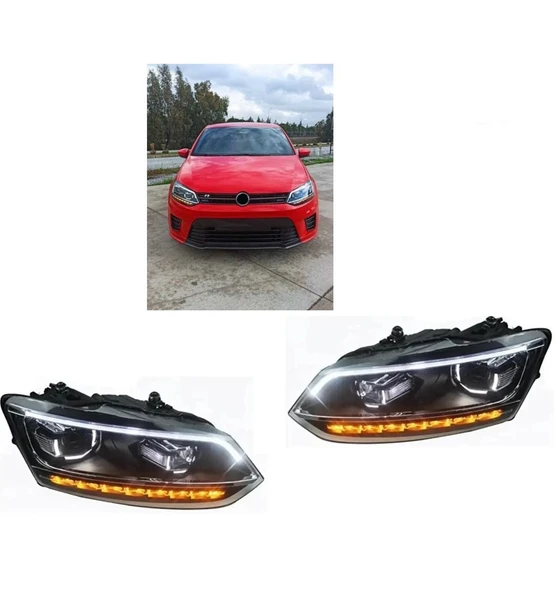 vw polo 6j 2014.2018 uyumlu b8 dizayn kayar sinyal led far ürün görseli 1