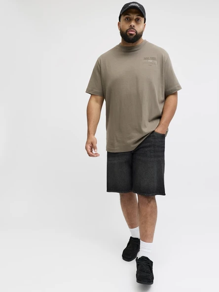 JACK JONES Erkek Battal Boy Büyük Beden Kot Şort 12291930 ürün görseli 1