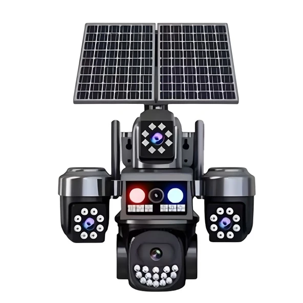 O-Kam OK-332 Premium 4g 12MP 4g Sim Kartlı Solar Panelli 4 Lens 1 Ptz Akıllı Kamera ürün görseli 1
