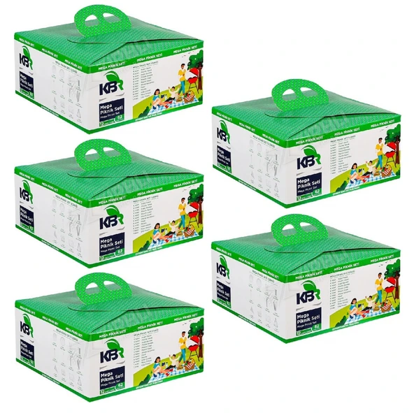 Kbr Mega Piknik Seti 12 Çeşit 62 Parça x 5 Set ürün görseli 1