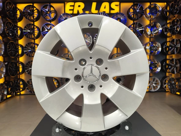 4 Adet MERCEDES ORIJINAL 7*16 5*112 ET53 66.6 SILVER JANT REVİZE EDİLMİŞ (Takım) ürün görseli 1