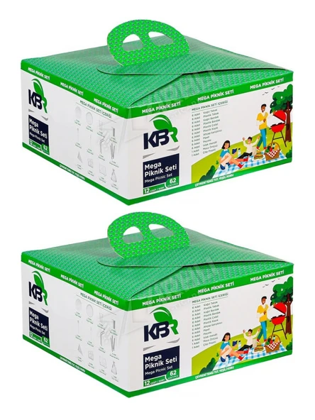 Kbr Mega Piknik Seti 12 Çeşit 62 Parça x 2 Set ürün görseli 1