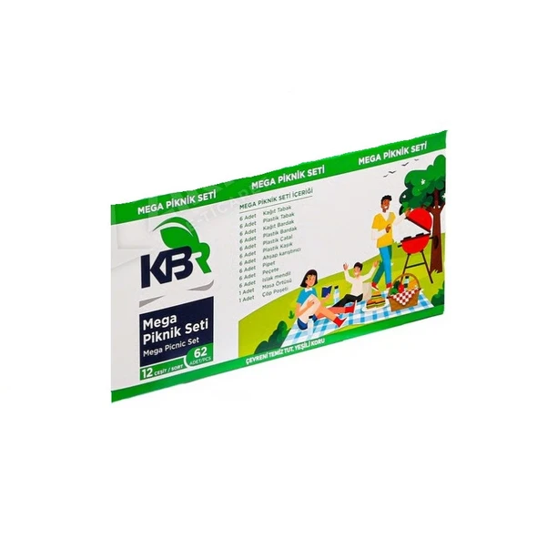 Kbr Mega Piknik Seti 12 Çeşit 62 Parça x 3 Set - Resim 3
