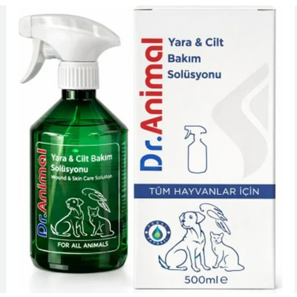 Dr. Animal Kedi ve Köpek İçin Yakmayan Hücre Yenileyici İlk Yardım ve Bakım Solüsyonu 500 ml ürün görseli 1