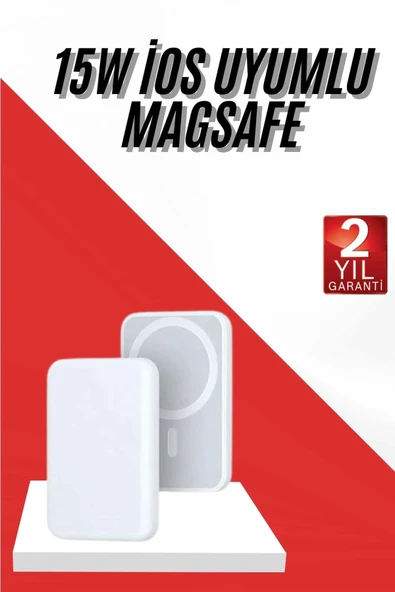 İos Uyumlu Magsafe Kablosuz 15w Şarj Powerbank Magesafe ürün görseli 1