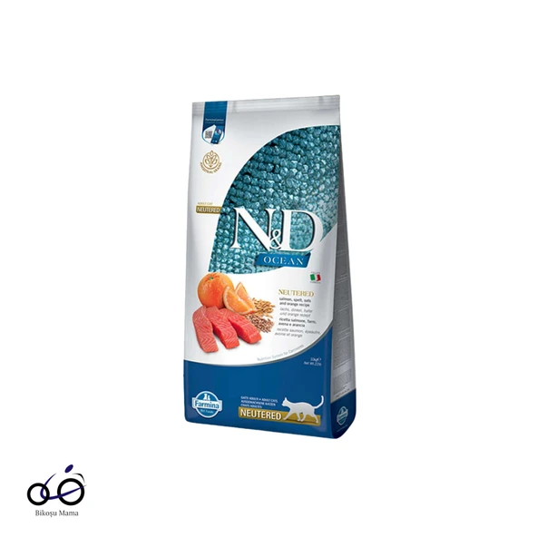 N&D Ocean Somonlu ve Portakallı Ata Tahıllı Kısırlaştırılmış Kedi Maması 10kg ürün görseli 1