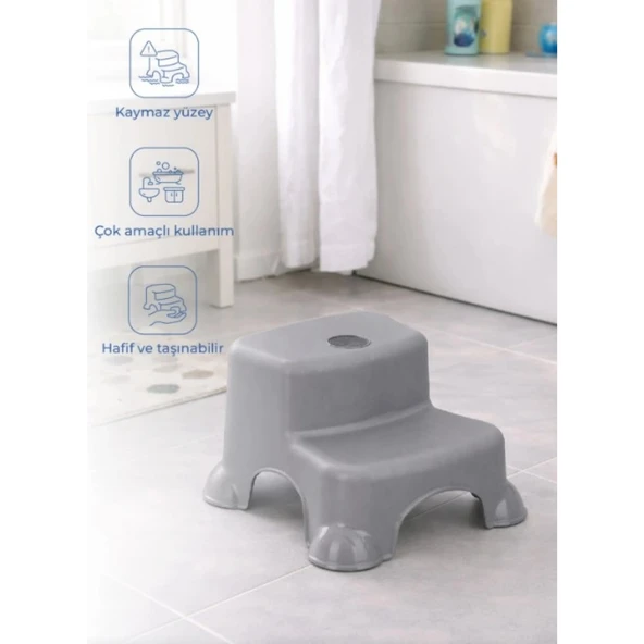 Babyjem Çok Amaçlı Katlı Basamak 516 (yeni) Soft Gri ürün görseli 1