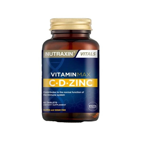 Nutraxin Vitamin Max C + D Zinc 60 Tablet - Resim 2