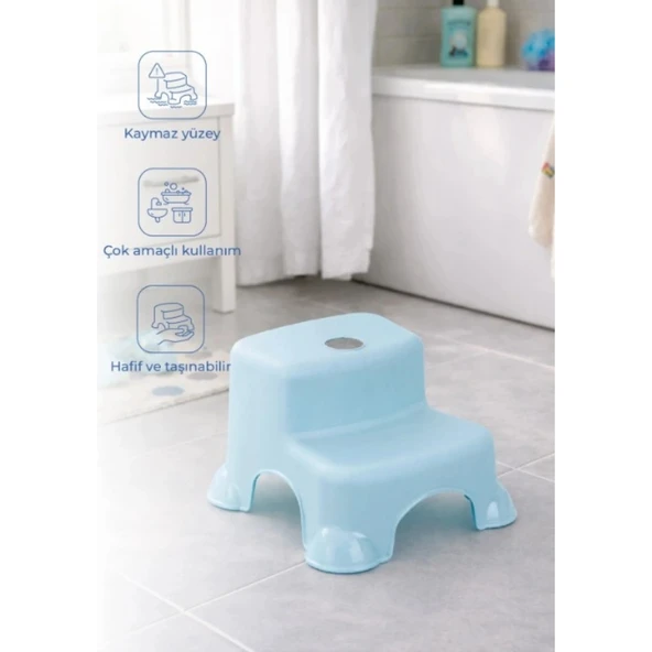 Babyjem Çok Amaçlı Katlı Basamak 516 (yeni) Soft Mavi ürün görseli 1