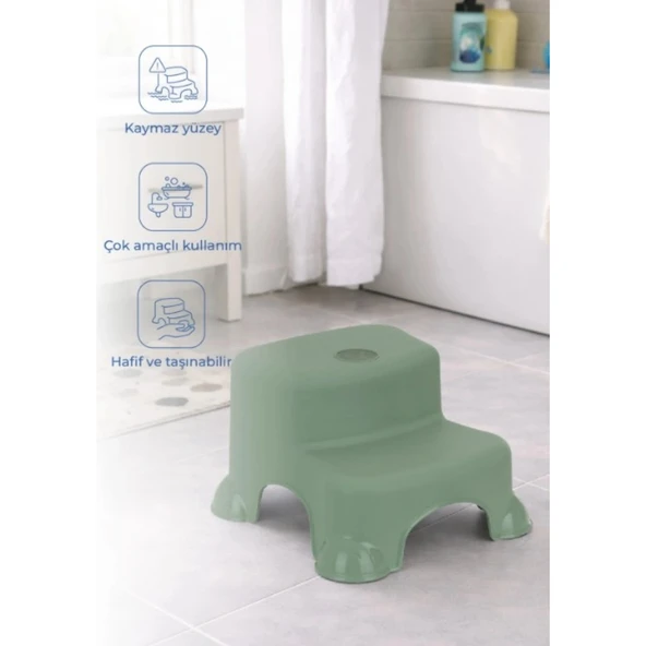 Babyjem Çok Amaçlı Katlı Basamak 516 (yeni) Soft Yeşil ürün görseli 1