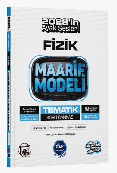 Çap Yayınları 2028 YKS TYT AYT Fizik Ders Platosu Maarif Modeli Tematik Soru Bankası Çap Yayınları ürün görseli 1