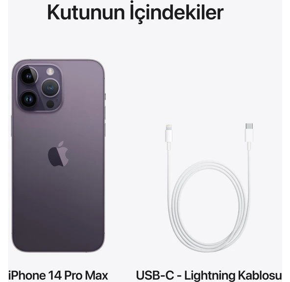 PTTAVM: Apple iPhone 14 Pro Max 128 GB Mor (Apple Türkiye Garantili)