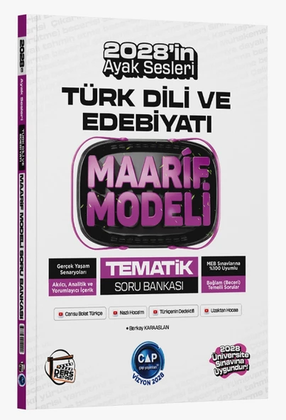 Çap Yayınları 2028 YKS AYT Türk Dili ve Edebiyatı Ders Platosu Maarif Modeli Tematik Soru Bankası Çap Yayınları ürün görseli 1