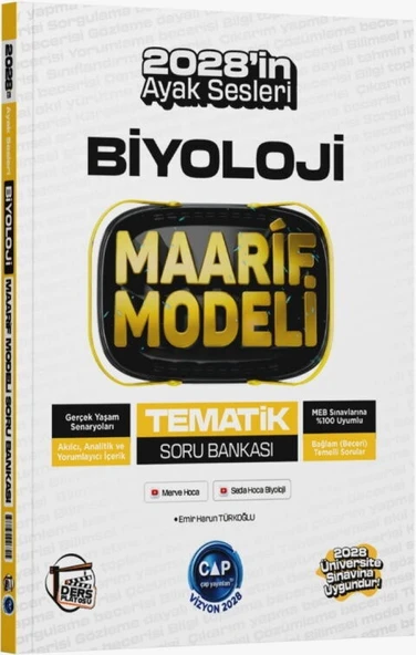 Çap Yayınları 2028 Üniversiteye Hazırlık Biyoloji Ders Platosu Maarif Modeli Tematik Soru Bankası ürün görseli 1