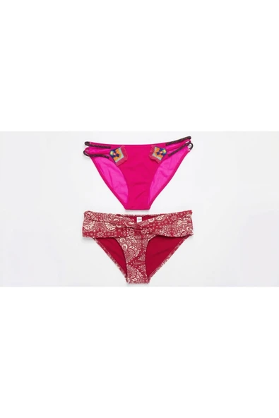 Pembe -Kırmızı 2 Adet 1 Paket Bikini Altı ürün görseli 1