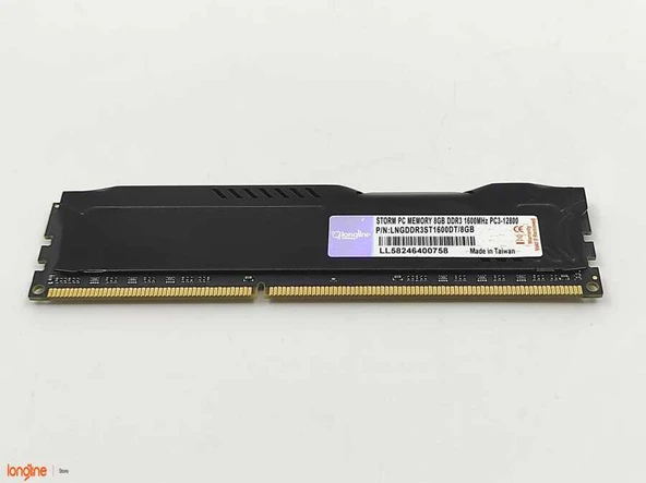 Longline STORM 8GB DDR3 1600MHz Soğutuculu Masaüstü PC Game Bellek CL11 PC3-12800 LNGDDR3ST1600DT/8GB ürün görseli 1