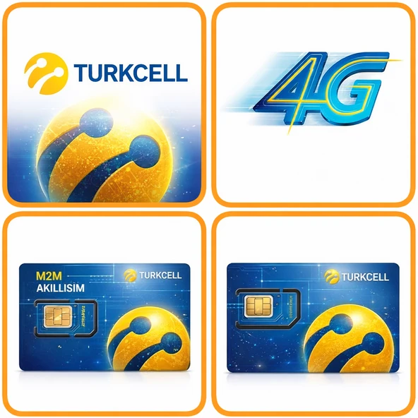 Turkcell 4g Data Sim Kart 1 Yıl Boyunca Aylık 5gb 4G Kameralar İçin Özel ürün görseli 1