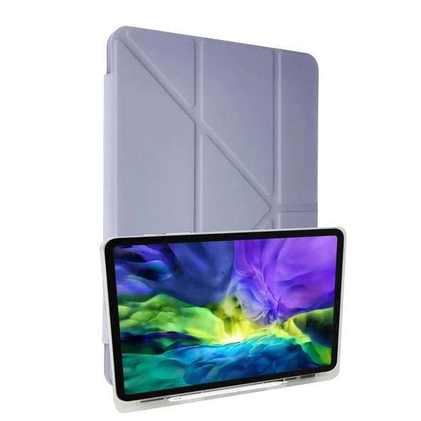 Apple İpad 10.2 (8.nesil) Kılıf Kalemlikli Mars Tablet Kılıfı - Lila ürün görseli 1