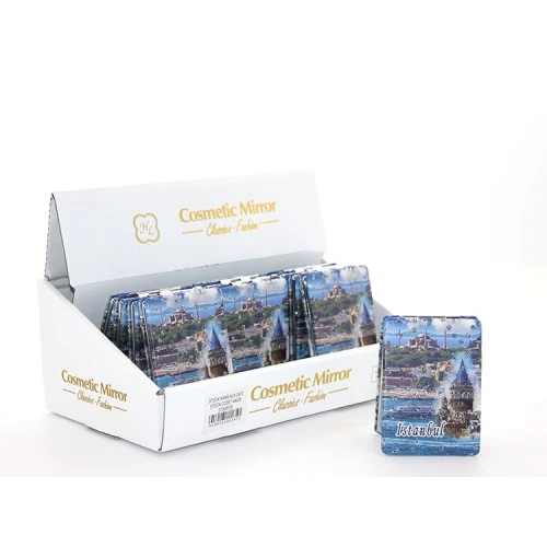 Taşlı İstanbul Tasarımı El Aynası İnce Model 10 ürün görseli 1