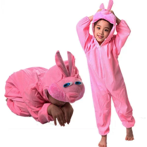 Çocuk Tavşan Kostümü Pembe Renk 2-3 Yaş ürün görseli 1
