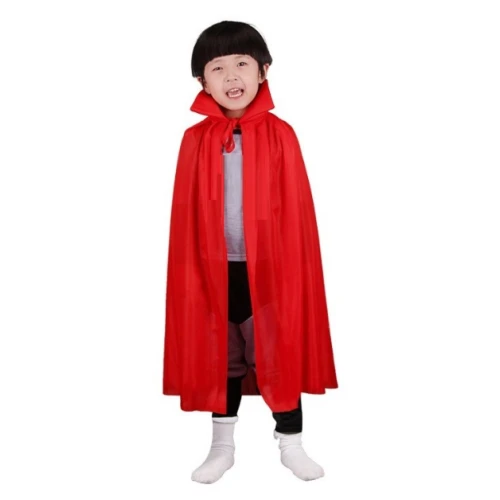 Kırmızı Renk Yakalı Pelerin Çocuk Boy 90 cm ürün görseli 1