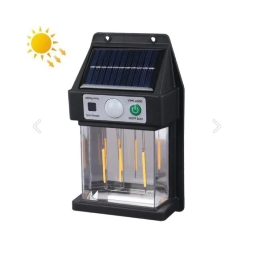 Güneş Enerjili Hareket Sensörlü Duvar Lambası - Resim 3