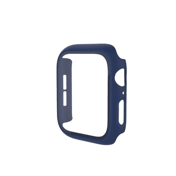 Apple Watch 41mm Camlı Kasa Ekran Koruyucu - Mavi ürün görseli 1