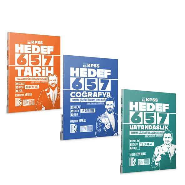 Benim Hocam 2026 KPSS Tarih Coğrafya ve Vatandaşlık Deneme Seti 3 Kitap ürün görseli 1