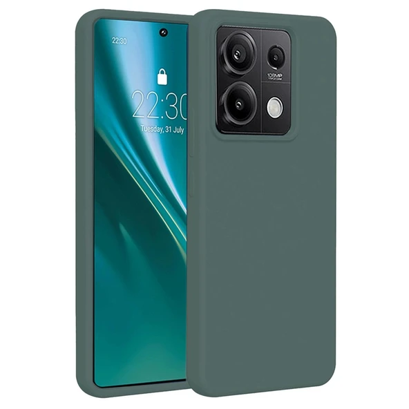 Xiaomi Redmi Note 13 4g Kılıf First Silikon - Koyu Yeşil ürün görseli 1