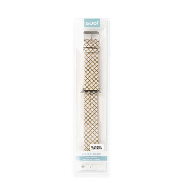Apple Watch 38mm Karo Motif Kordon - Mavi - Resim 2