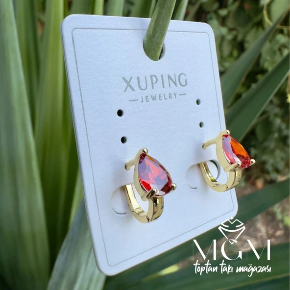 Xuping Taşlı Küpe - Resim 3