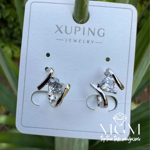 Xuping Taşlı Küpe - Resim 2