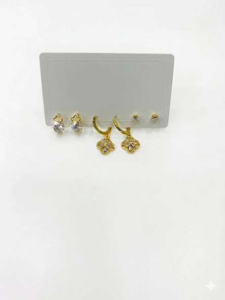 Sallantılı Altılı Küpe ürün görseli 1