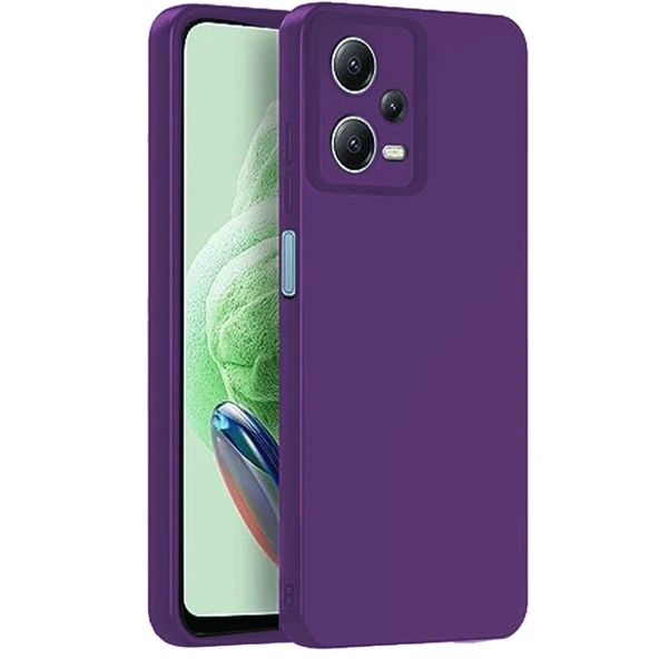 Xiaomi Redmi Note 12 Pro 5g Kılıf Nano İçi Kadife Silikon - Mor ürün görseli 1