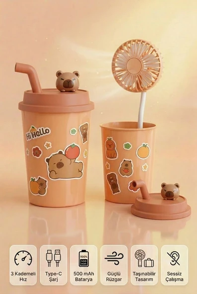 Bardak Model Mini Ayıcıklı Fan ürün görseli 1