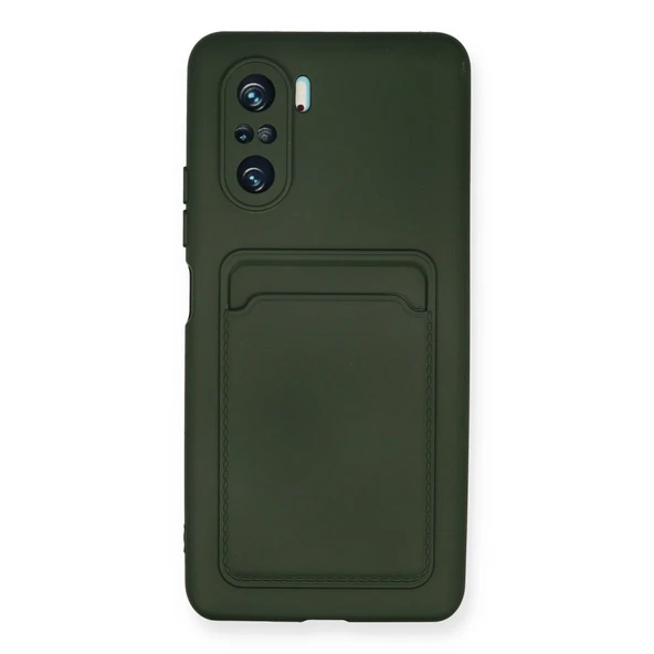 Xiaomi Mi 11i Kılıf Kelvin Kartvizitli Silikon - Koyu Yeşil ürün görseli 1