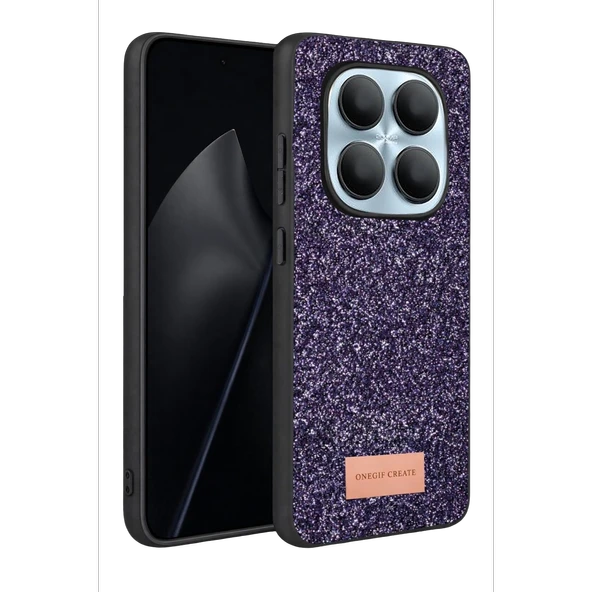 Onegif Xiaomi Redmi Note 15 Pro 5g Bright Simli Kapak - Derin Mor ürün görseli 1