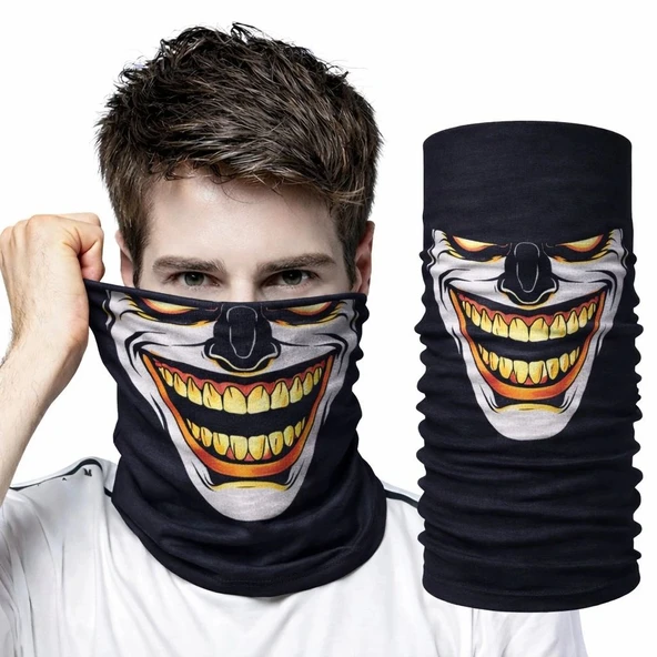 Joker Gülüşlü Baf Maske - Çok Amaçlı Boyunluk Bandana 3 No