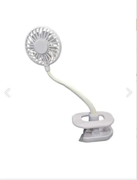 Portatif Işıklı Mini Klipsli Fan - Resim 4