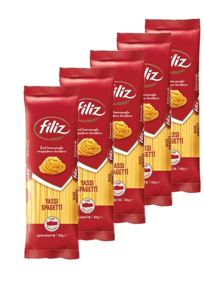 FİLİZ Yassı Spagetti Makarna 500g X 5 Adet ürün görseli 1