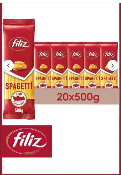 FİLİZ Spagetti Makarna 500g X 20 Adet Özel Harman ürün görseli 1