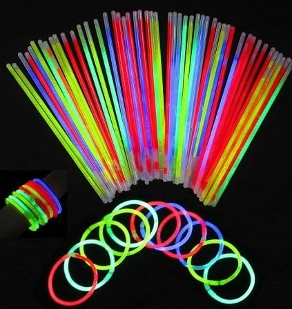 Glow Stick 100 Adet Kırılan Fosforlu Çubuk Bileklik ürün görseli 1