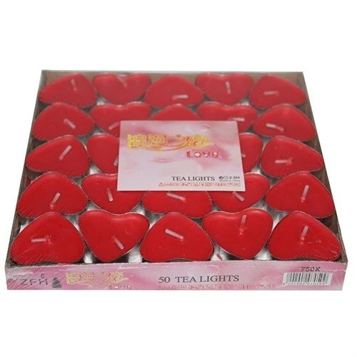 Tea Light Kalpli Kırmızı Mum 50 Adet ürün görseli 1