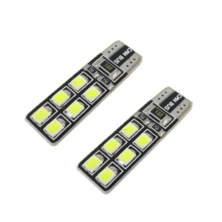 Dipsiz LED Ampul Beyaz 12 V 12 LED T10 Can Bus 2 Adet ürün görseli 1