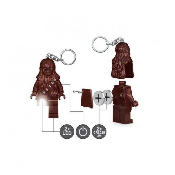 LEGO Star Wars The Last Jedi-Chewbacca LED Key Chain Flashlight - Resim 3